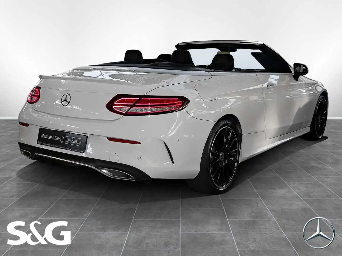 Mercedes-Benz C 300 4M Cabriolet AMG TOTWINKEL+MEMORY+LED+19" Weiß - 2