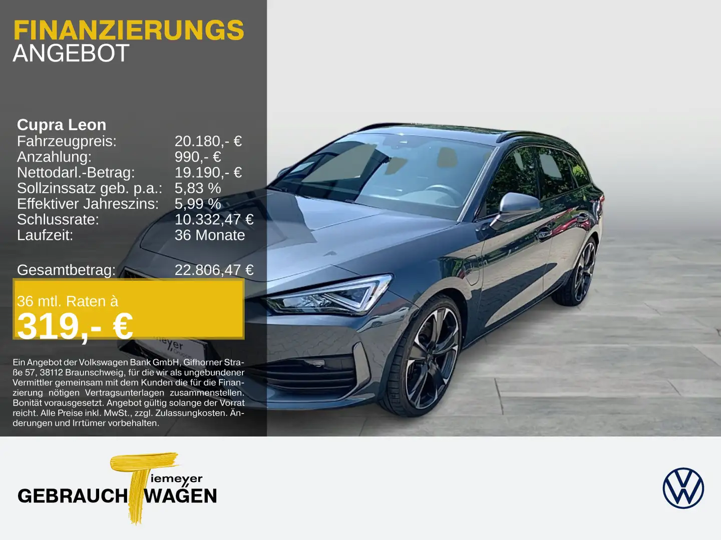 CUPRA Leon Sportstourer 1.4 eHybrid VZ NAVI LED SITZHZ Gris - 1