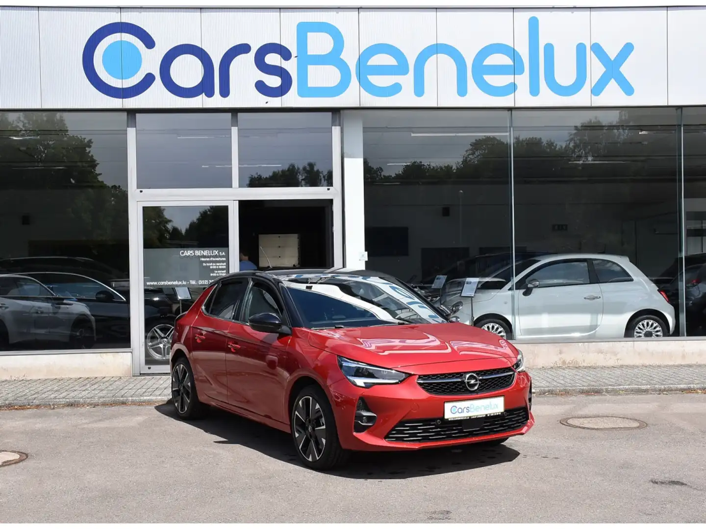 Opel Corsa-e GS 50 kWh CUIR ACC LANE SIDE GPS MATRIX CAM 1°MAIN Rouge - 1