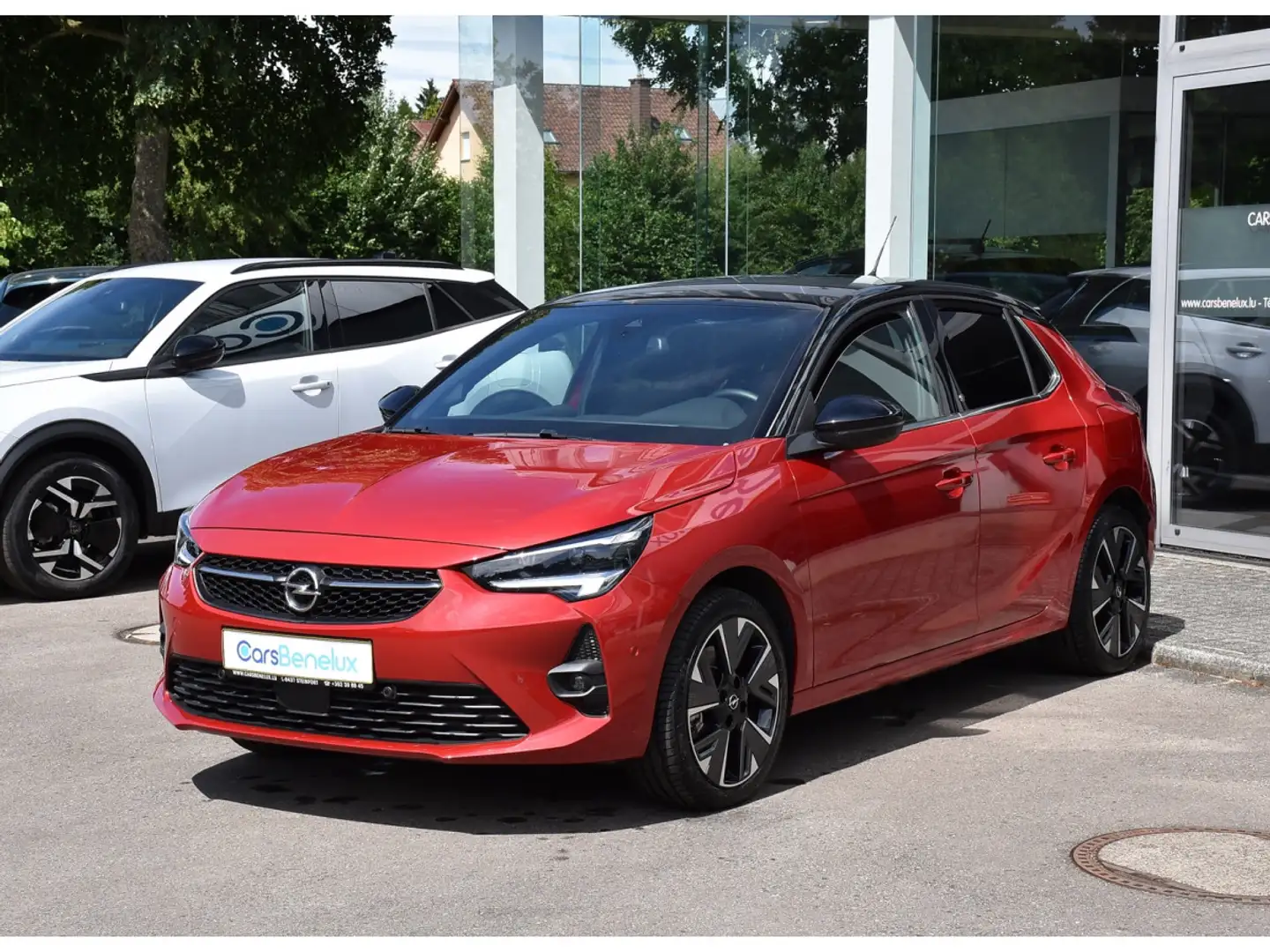Opel Corsa-e GS 50 kWh CUIR ACC LANE SIDE GPS MATRIX CAM 1°MAIN Rouge - 2