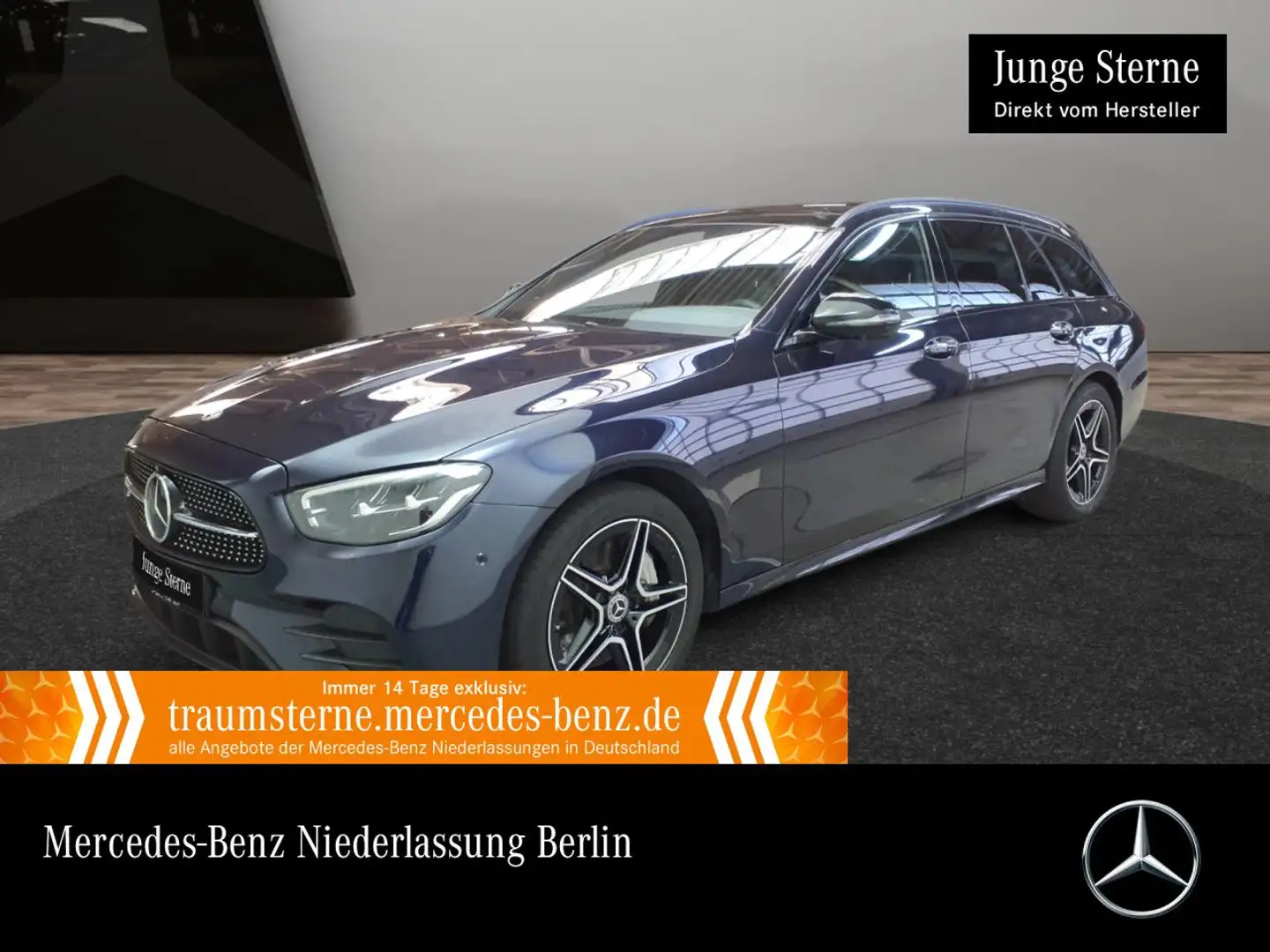 Mercedes-Benz E 300 e T AMG+NIGHT+PANO+360+AHK+LED+FAHRASS+9G Blau - 1