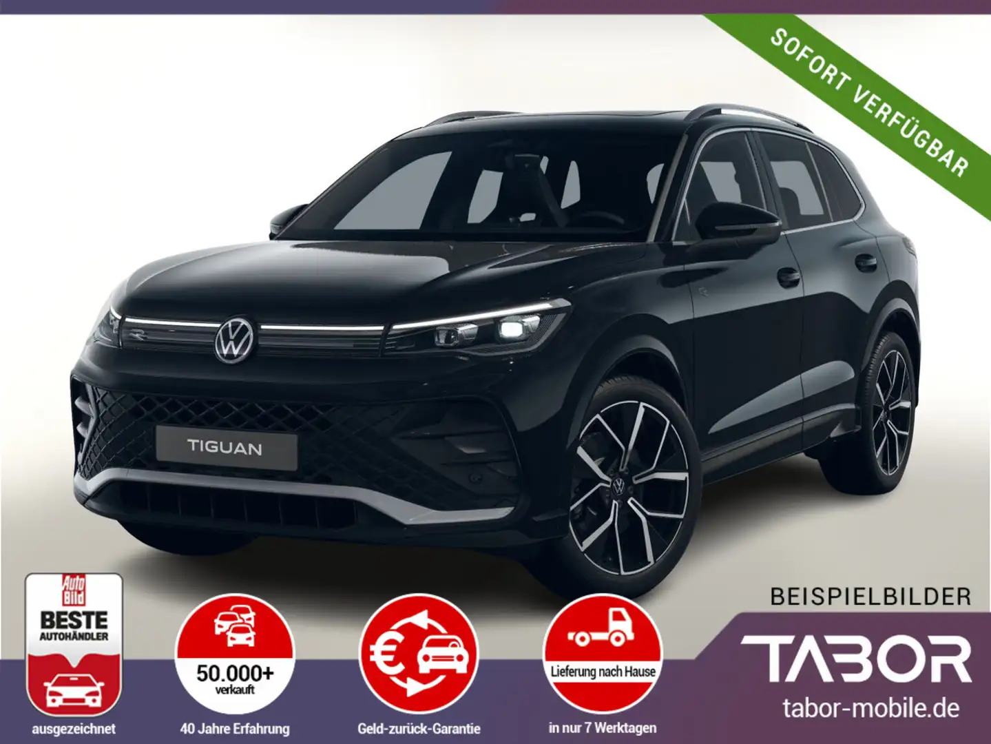 Volkswagen Tiguan 2.0 TDI 193 DSG 4M R-Line Pano Nav 20Z Schwarz - 1