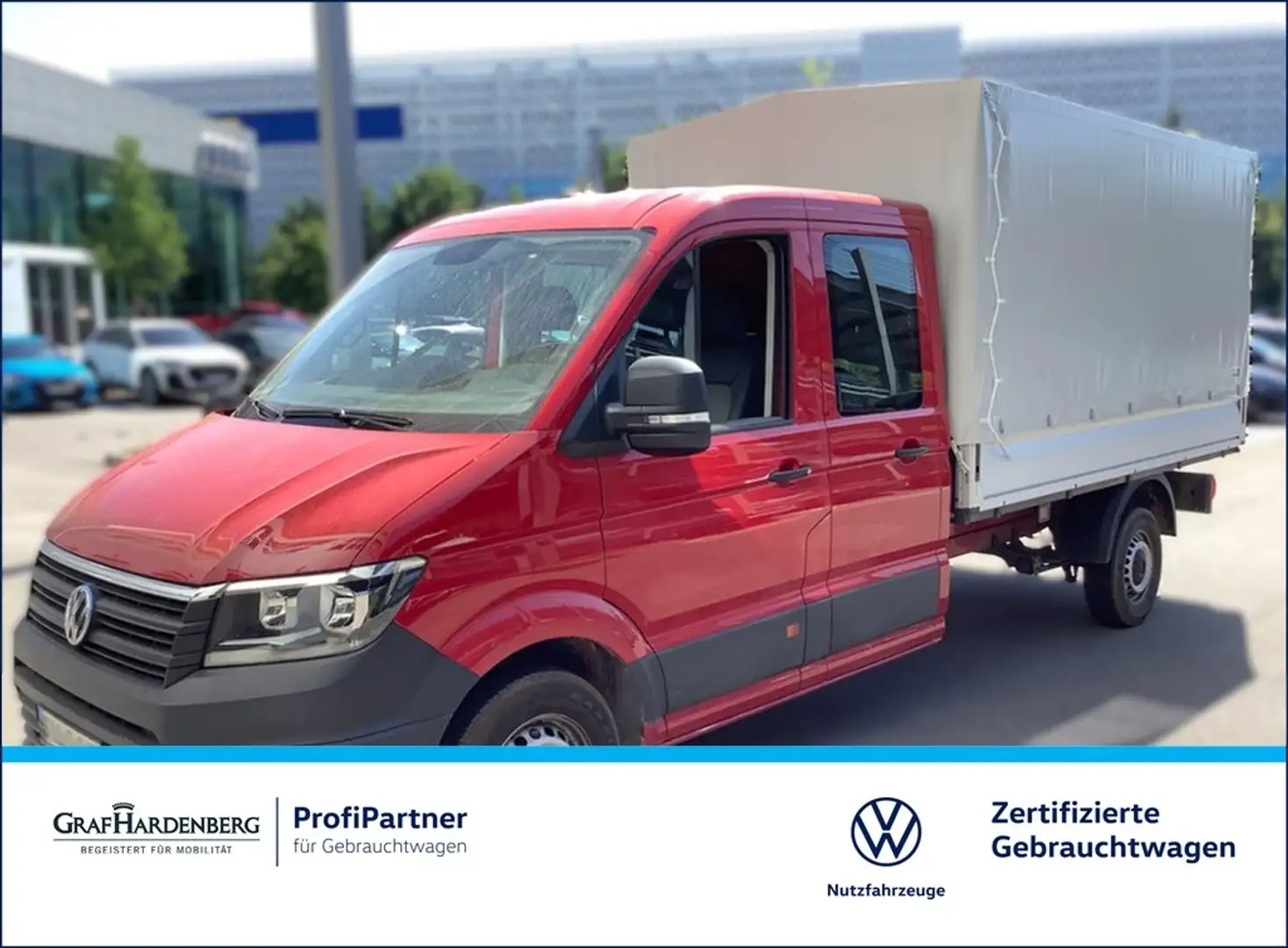 Volkswagen Crafter Pritsche 35 DOKA 2.0 TDI LR AHK Rot - 1