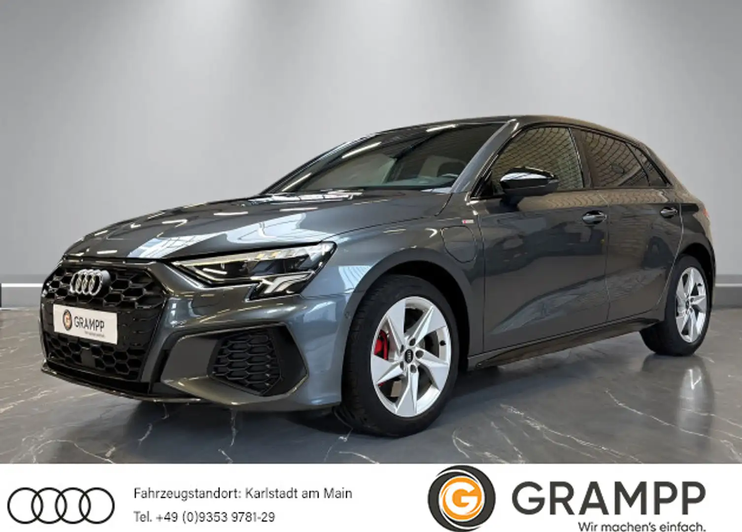 Audi A3 45 TFSI e S-tronic +LED+VIRTUAL+HUD Gris - 1