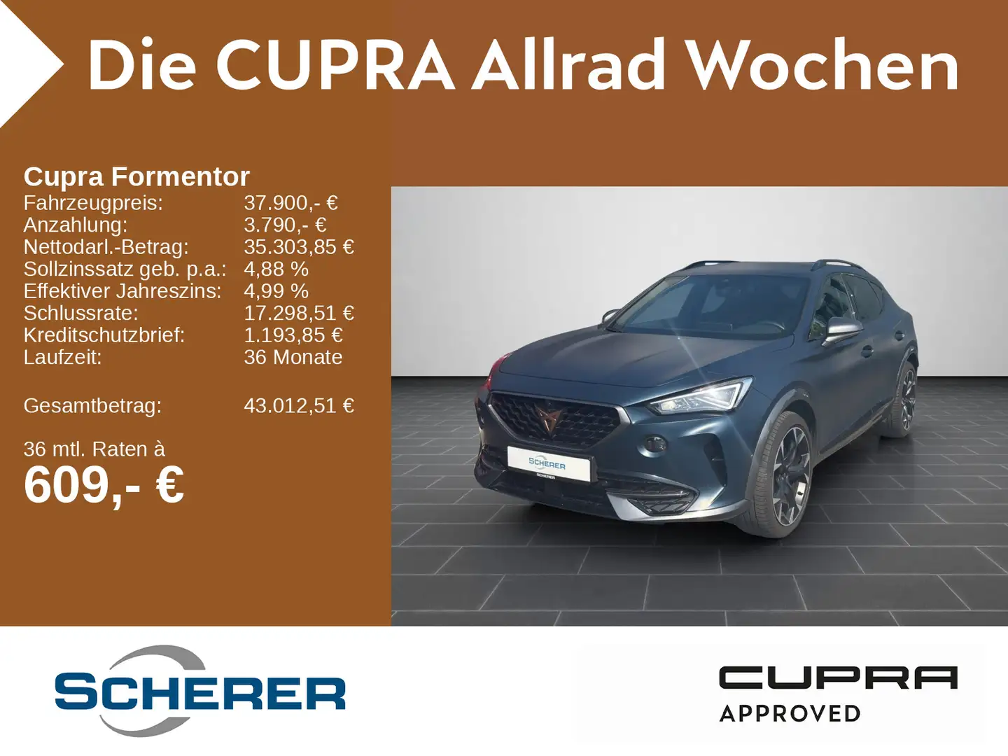 CUPRA Formentor VZ 2.0 TSI "CUP" LEDER NAVI KAMERA ACC Blau - 1