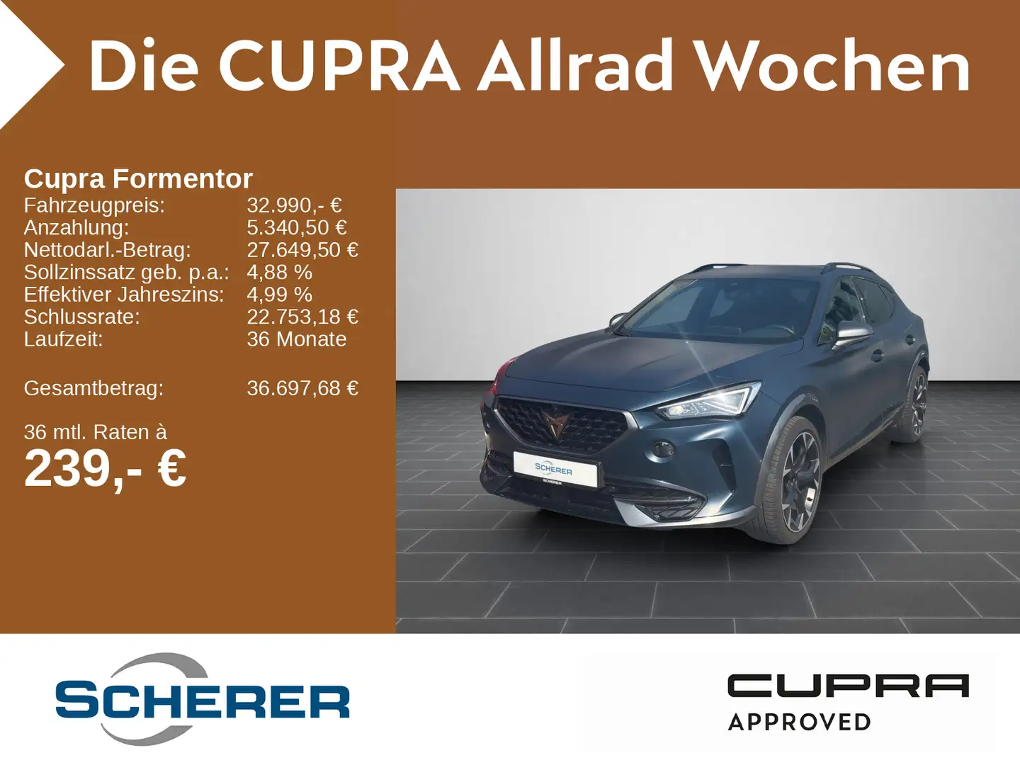 CUPRA Formentor VZ 2.0 TSI "CUP" LEDER NAVI KAMERA ACC Azul - 1