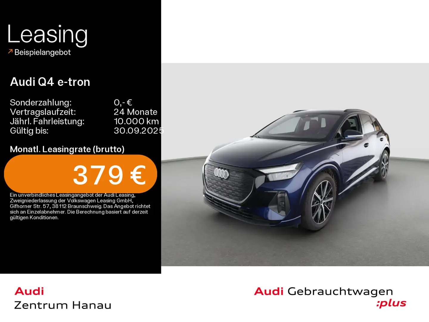 Audi Q4 e-tron 45 advanced*HUD*AHK*OPTIK-PAKET*NAVI-P Blau - 1