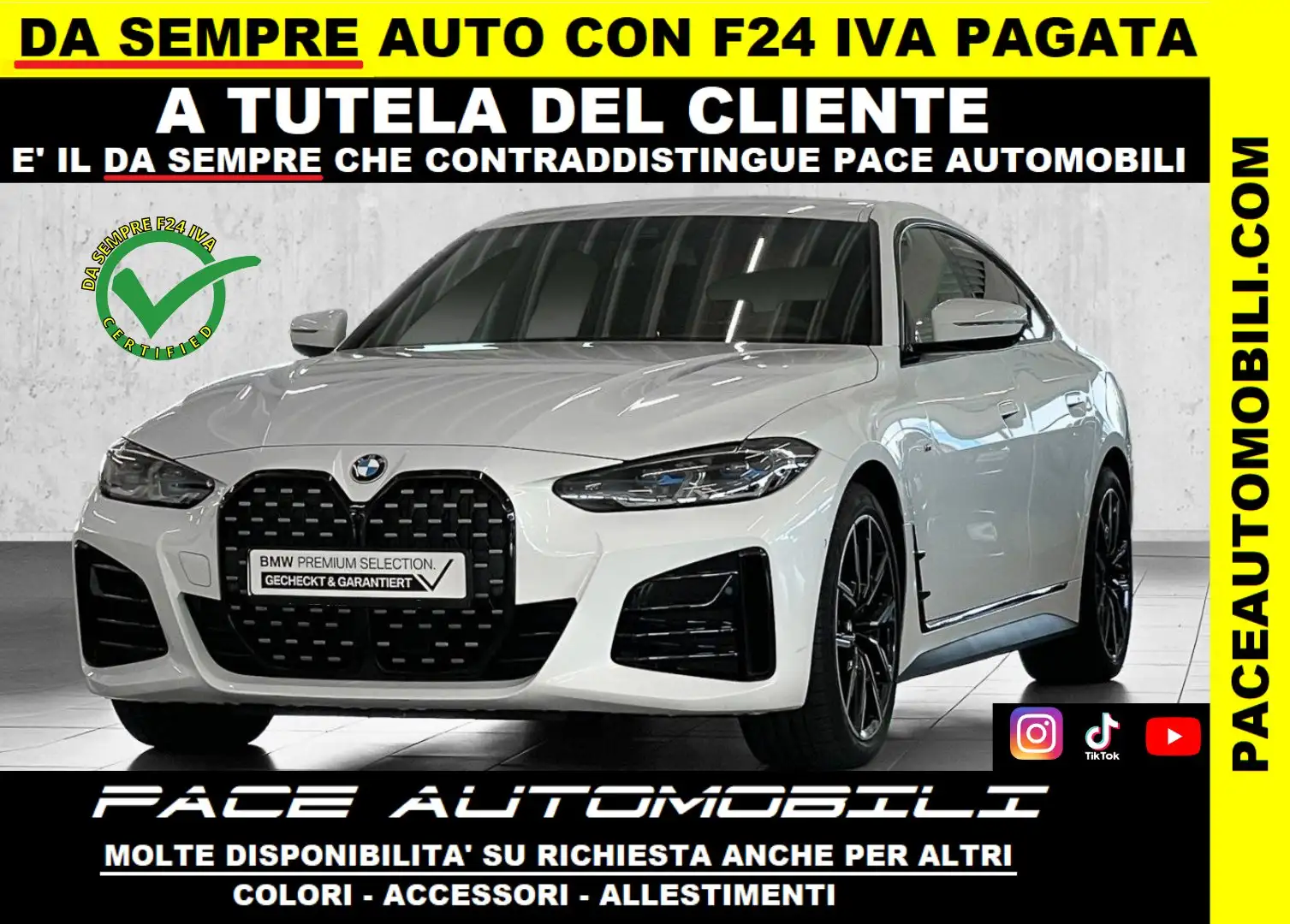 BMW 420 XD D M SPORT MSPORT M-SPORT LED PDC KAMERA 19" HUD Bianco - 1