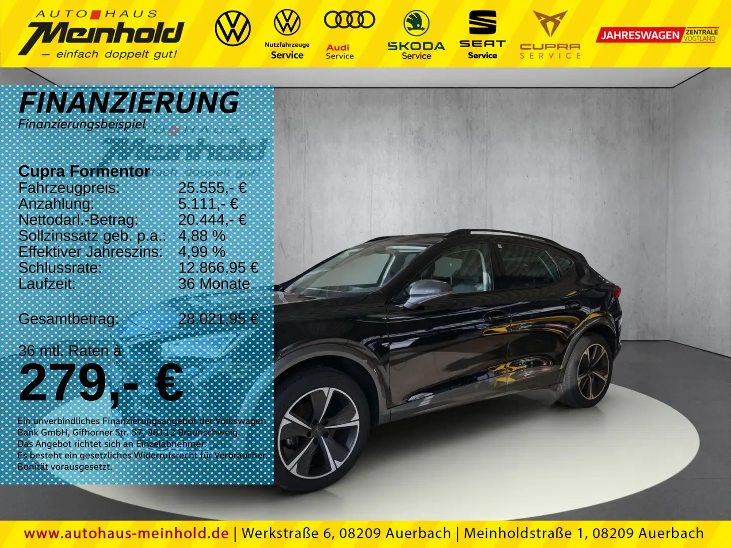 CUPRA Formentor 1.5 TSI, el. Heckklappe, Alu 18", Navi Schwarz - 1