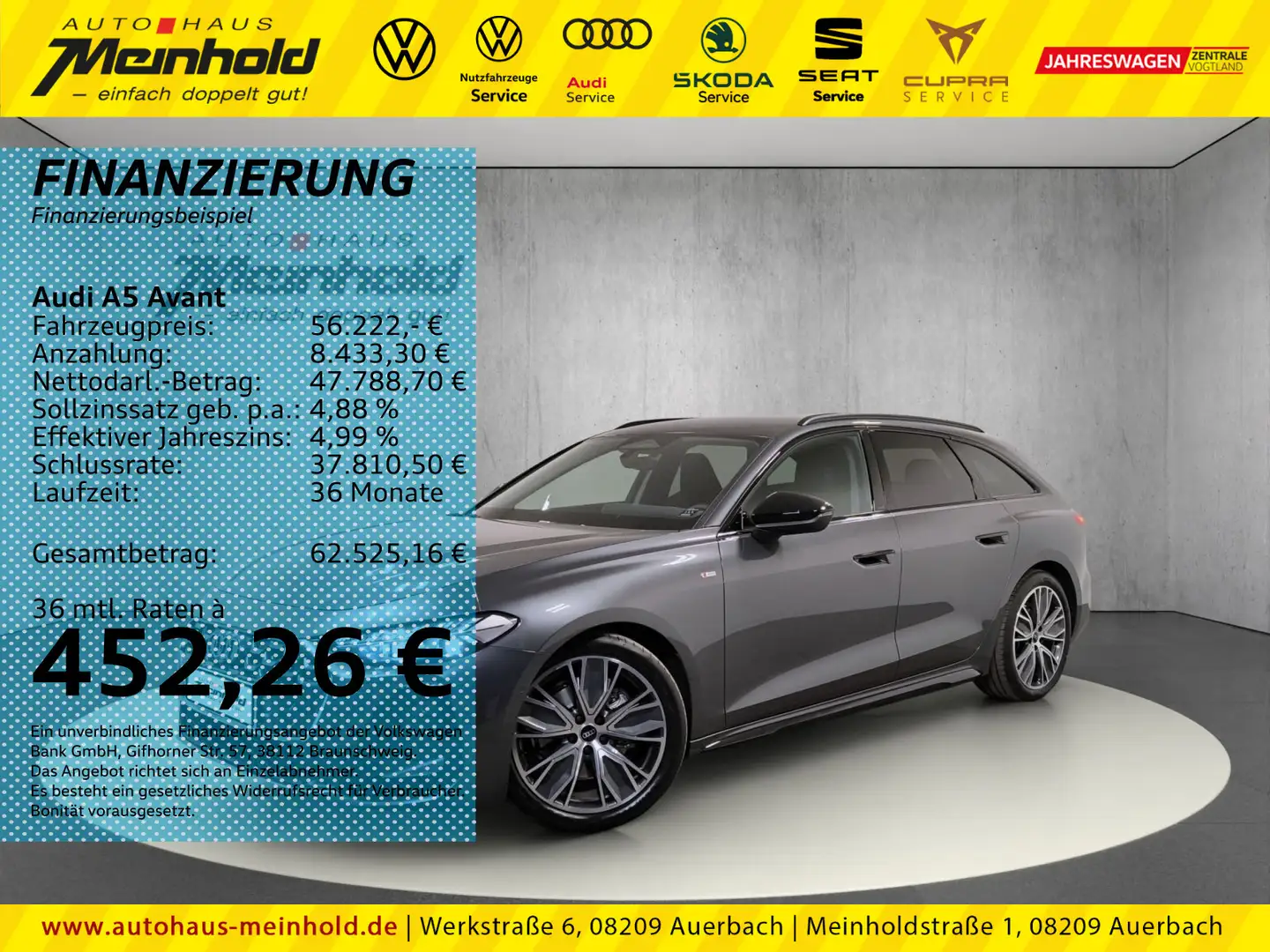 Audi A5 S-Line 2.0 TFSI quattro S tronic, AHK, Grau - 1