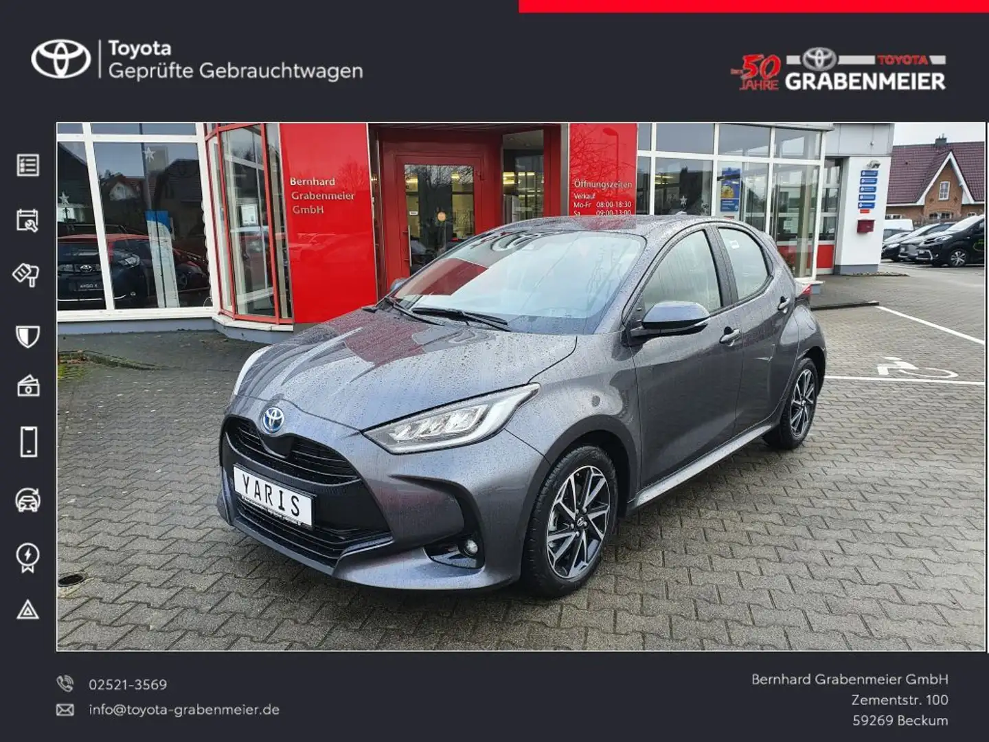 Toyota Yaris Hybrid 116 1.5 VVT-i Team Deutschland (XPA1) Grau - 1