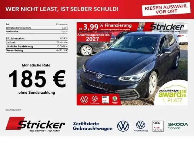 Volkswagen Golf Life 1.5TSI 185, ohne Anzahlung H&K AHK Standh.
