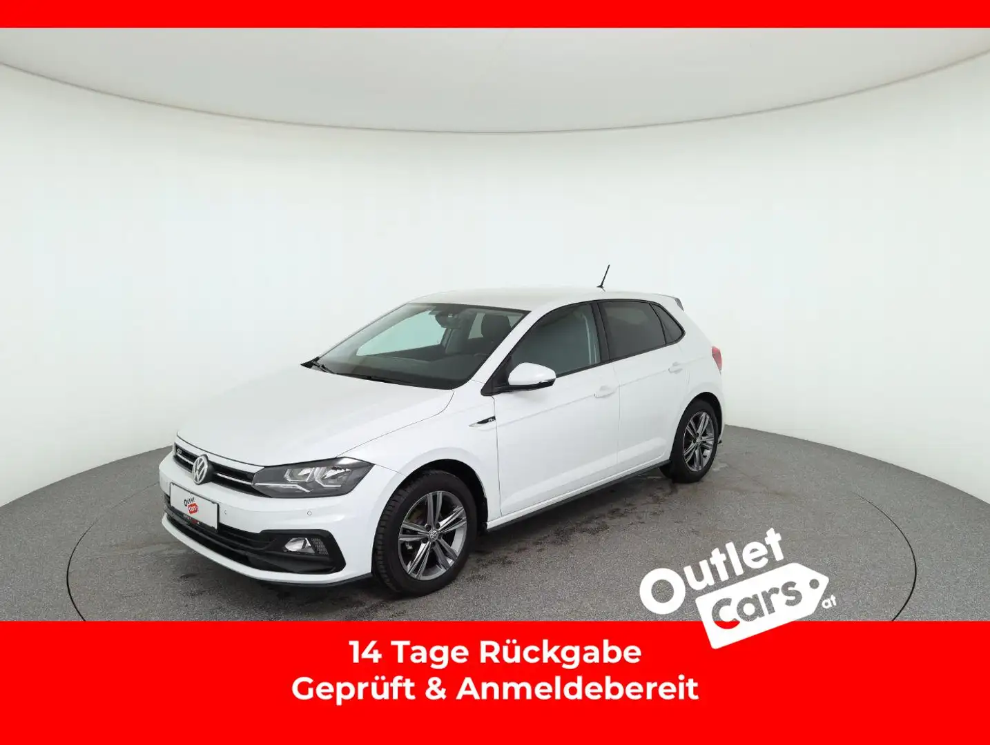 Volkswagen Polo VI 1.0 TSI Comfortline R-Line+Sportp.+LM Weiß - 1