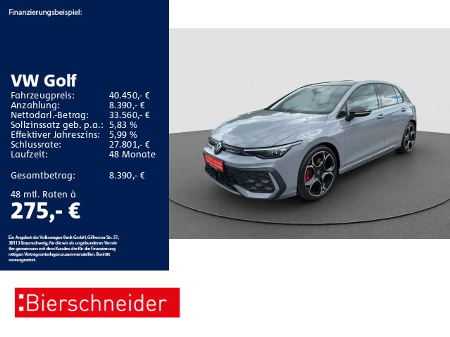 Volkswagen Golf GTI Golf 8 GTI 2.0 TSI DSG Black 19 AHK MATRIX PANO Grau - 1