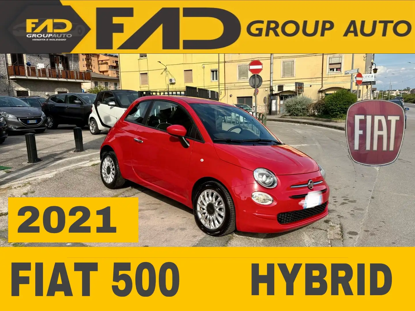 Fiat 500 500 1.0 hybrid Sport 70cv Rood - 1