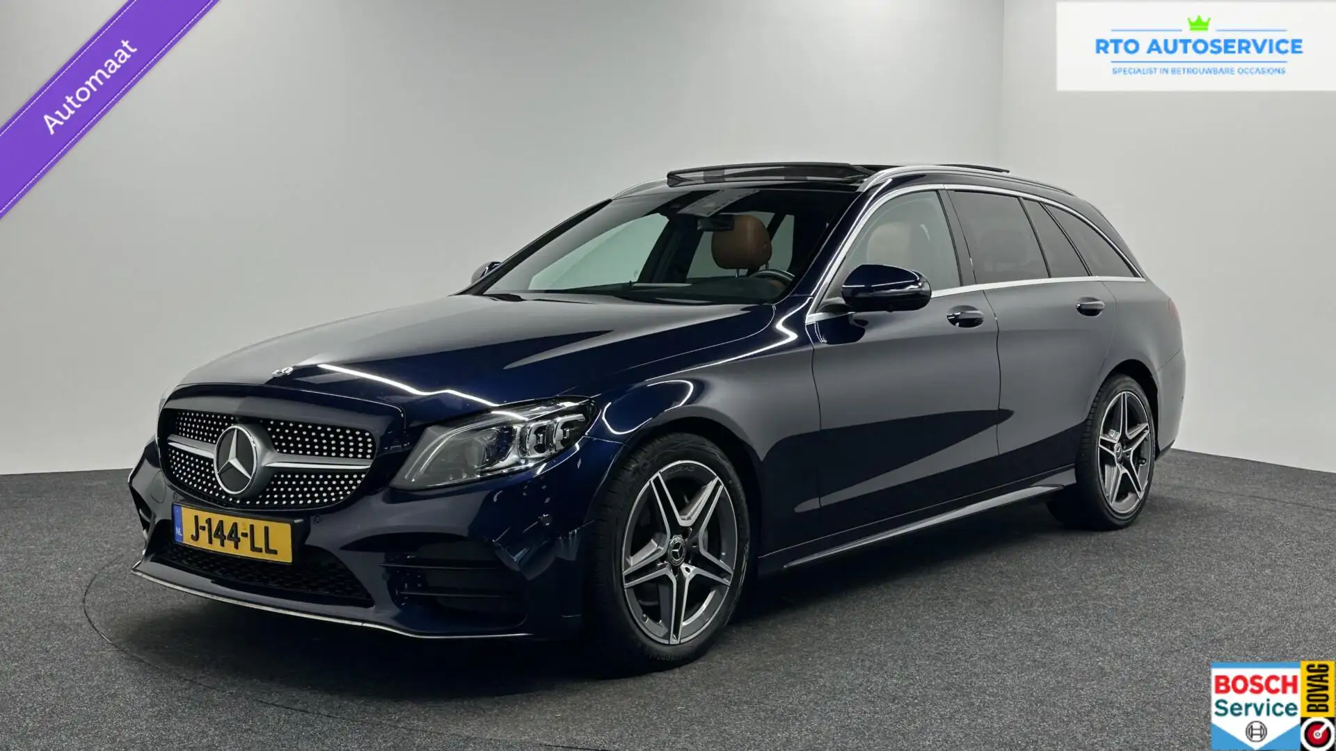 Mercedes-Benz C 200 Estate Business Solution AMG LEER PANO. Bleu - 1