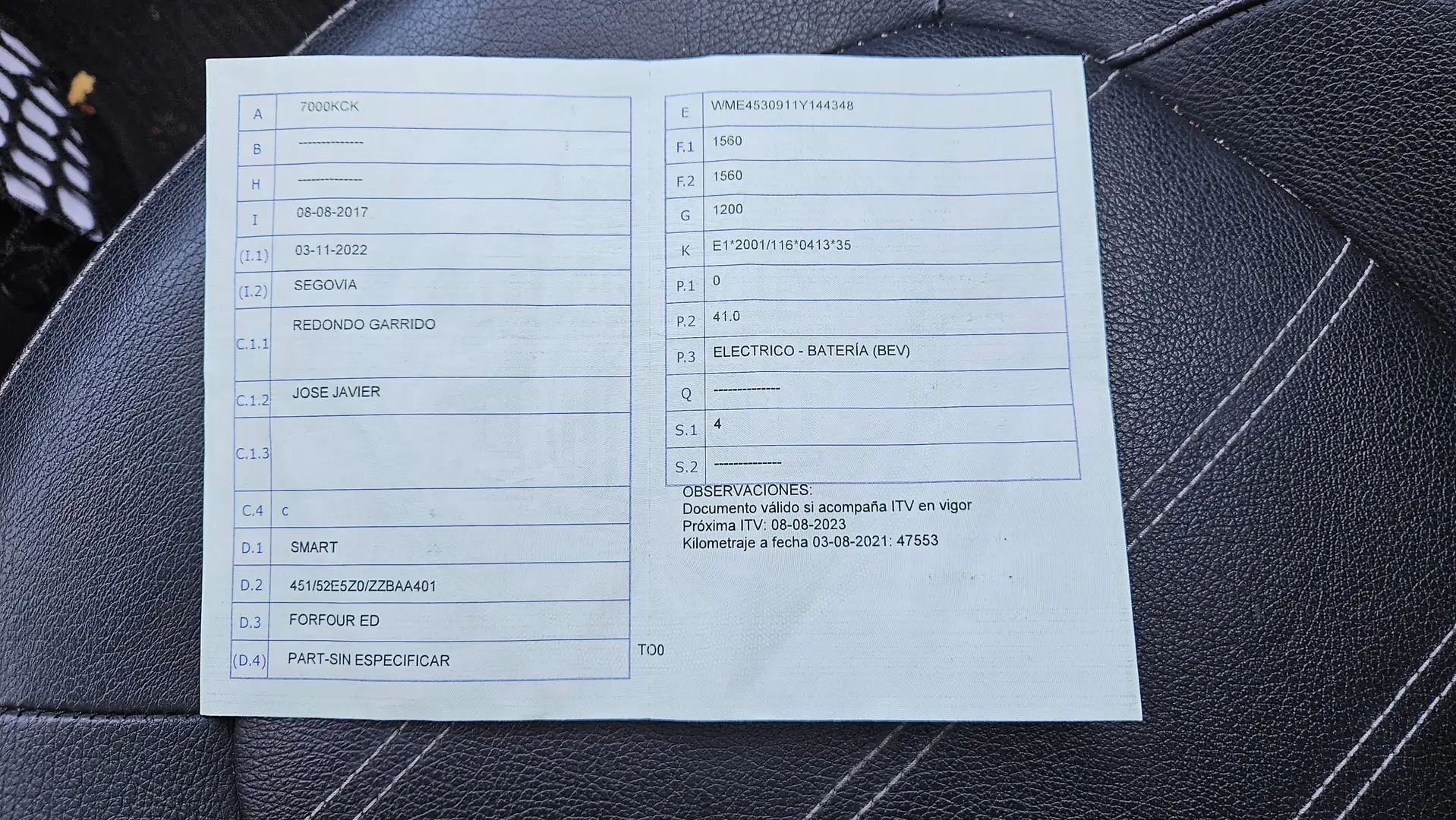 smart forFour Forfour Electric Drive Passion Passion Azul - 2