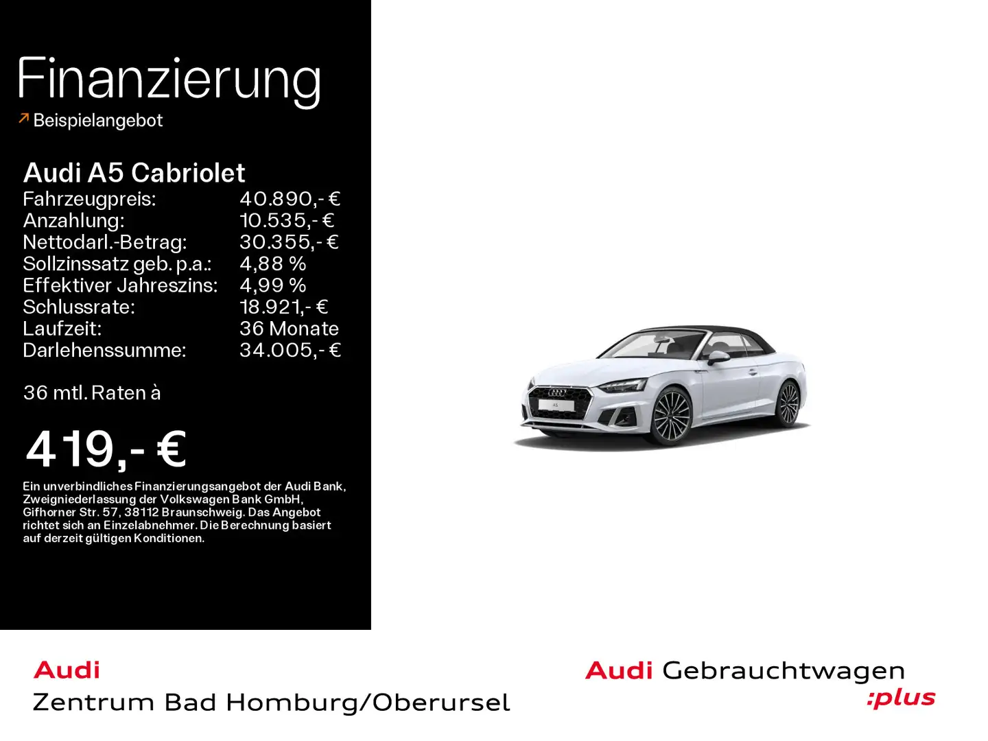 Audi A5 40 TFSI S line*Navi*Matrix*Alu*B&O* Weiß - 1