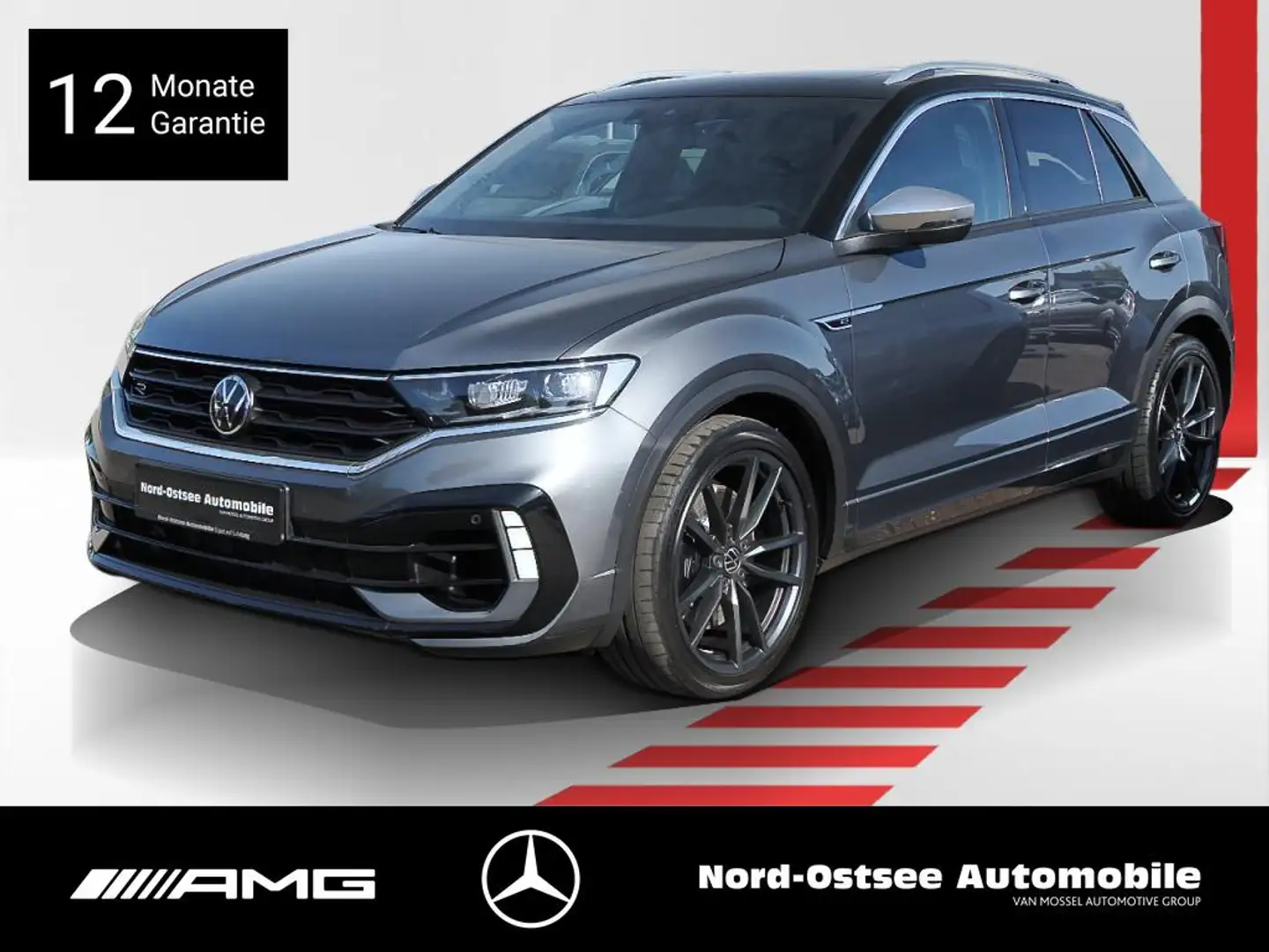 Volkswagen T-Roc 2.0 TSI R 4M AHK KAMERA PANO SOUND LED PDC Grau - 1