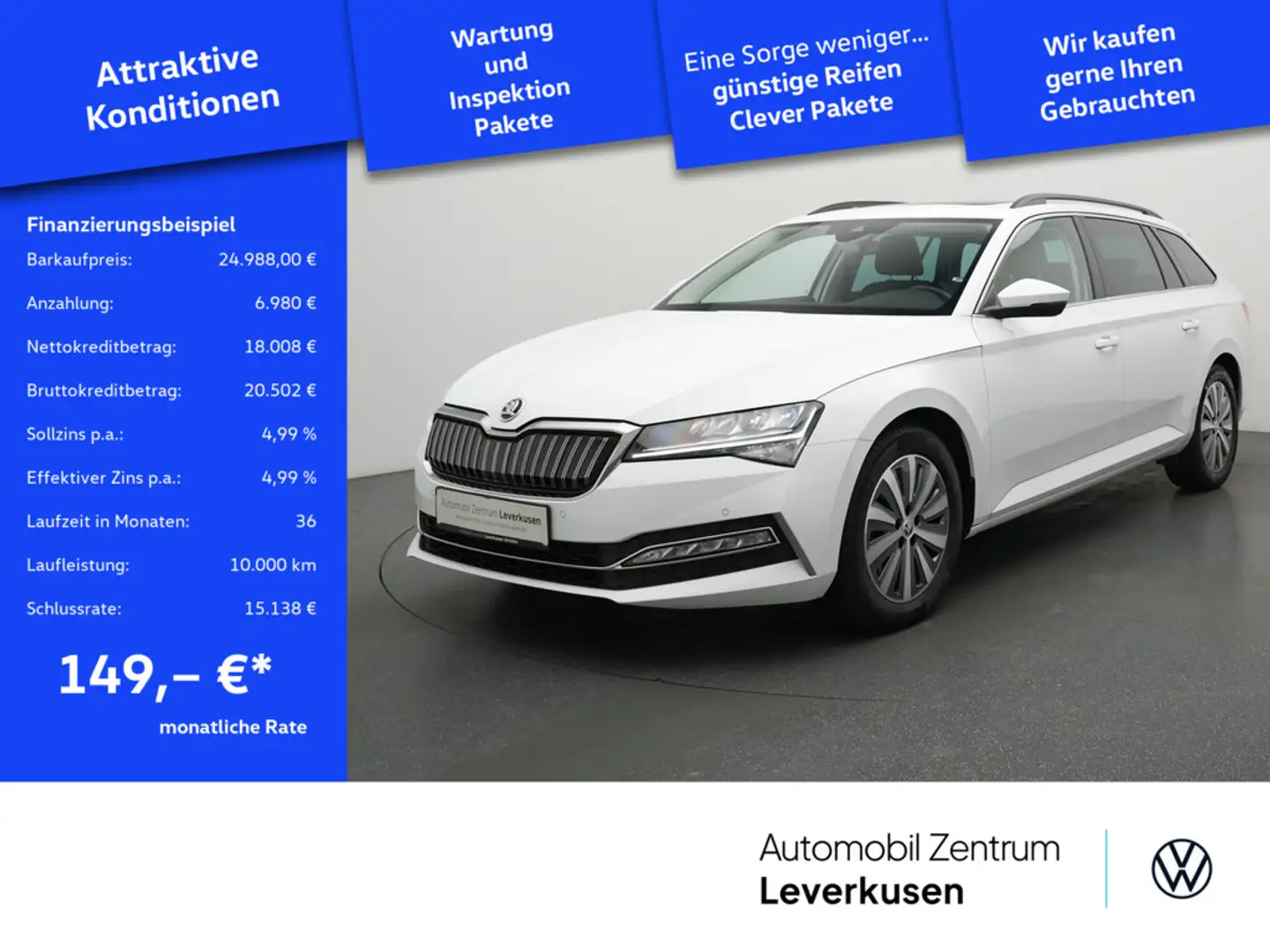 Skoda Superb Combi Ambition DSG DCC NAVI RAUTE KAM SHZ Schwarz - 1