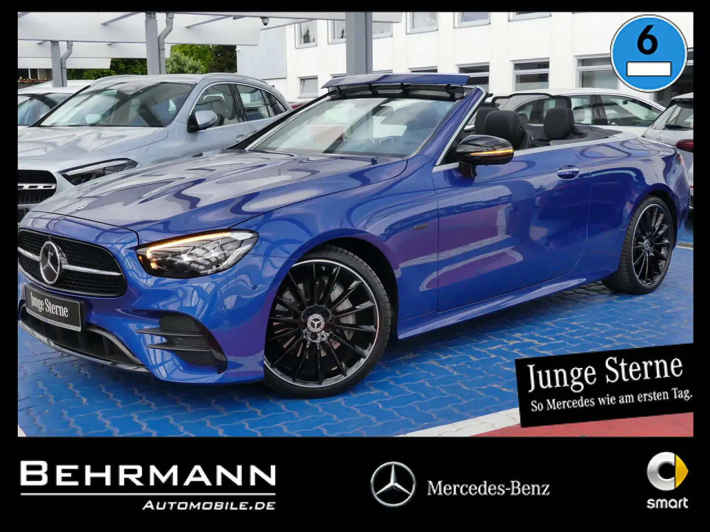 Mercedes-Benz E 200 E 200 Cabriolet 360°+Distronic+NightEdition+MBUX Blu/Azzurro - 1