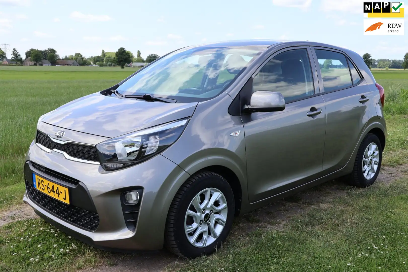 Kia Picanto 1.0 CVVT ComfortPlusLine|Carplay|Cruise|Camera|NAP Grijs - 1