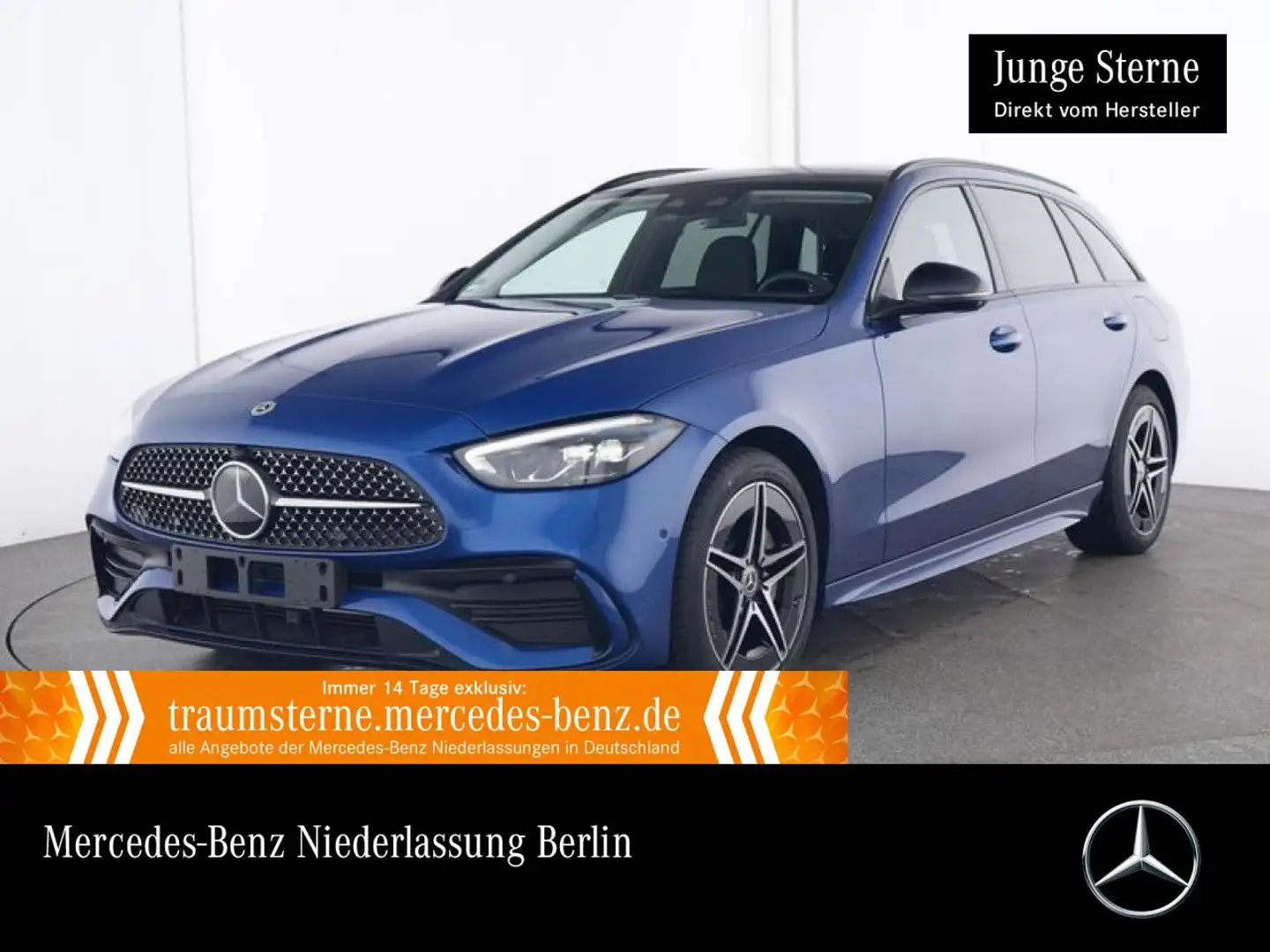 Mercedes-Benz C 300 de T 4M AMG+NIGHT+PANO+360+LED+KEYLESS+9G Bleu - 1