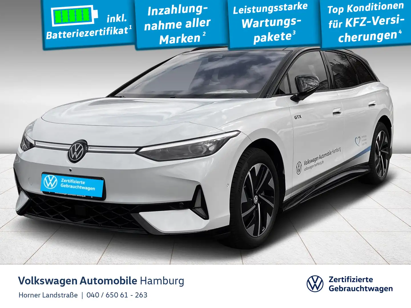 Volkswagen ID.7 Tourer GTX 4Motion Navi AHK CarPlay Sitzhzg Weiß - 1