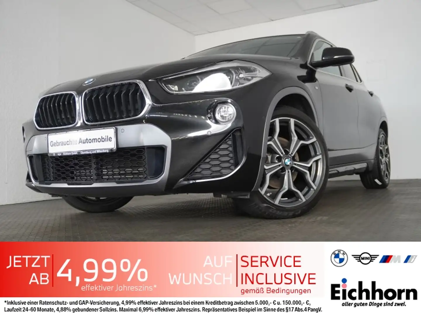 BMW X2 sDrive18i M Sport *LED-SW.RFK.PARKASSIST* Noir - 1