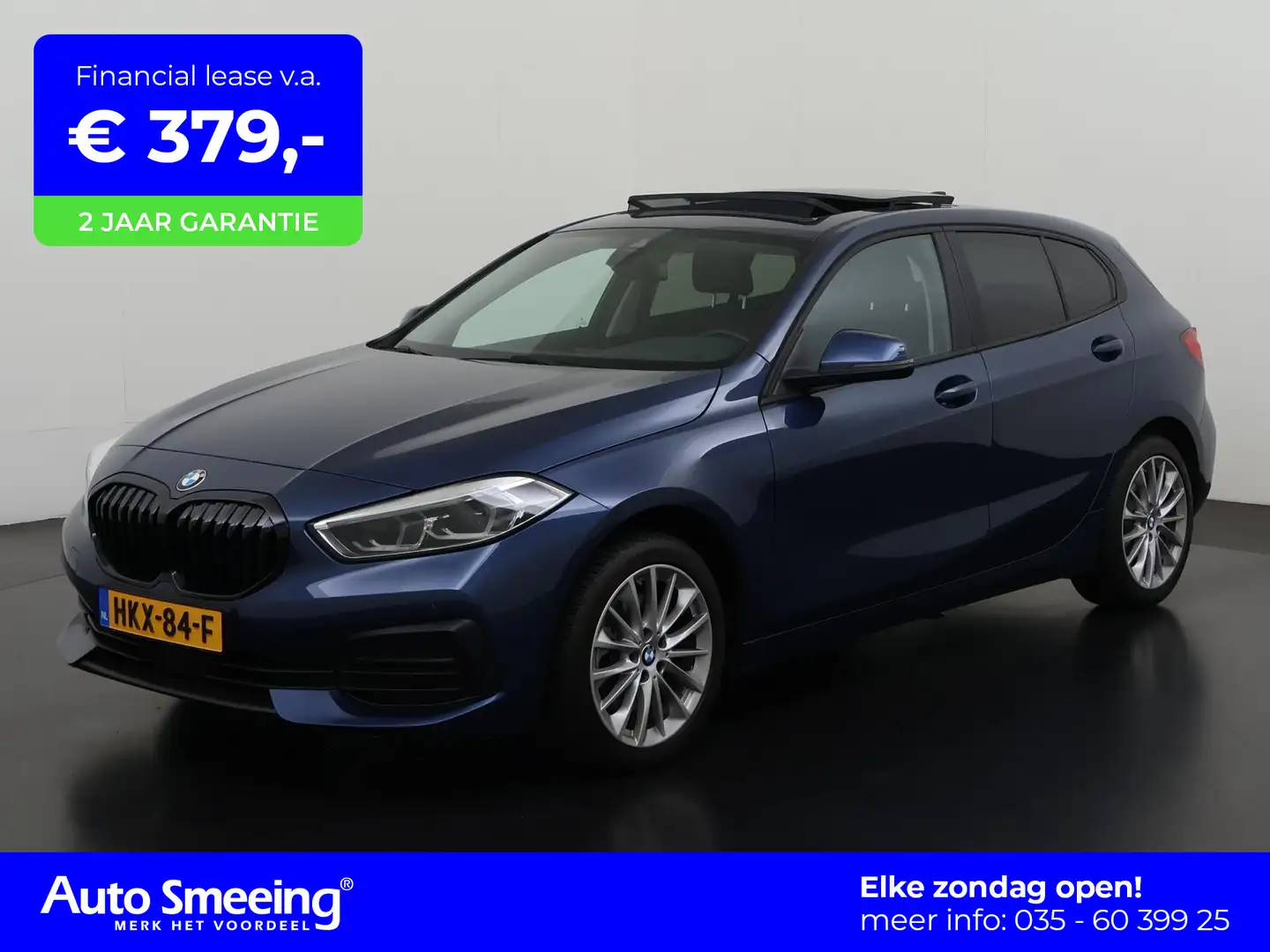 BMW 118 1-serie 118i Automaat | Panoramadak | Leder | Zond Blauw - 1