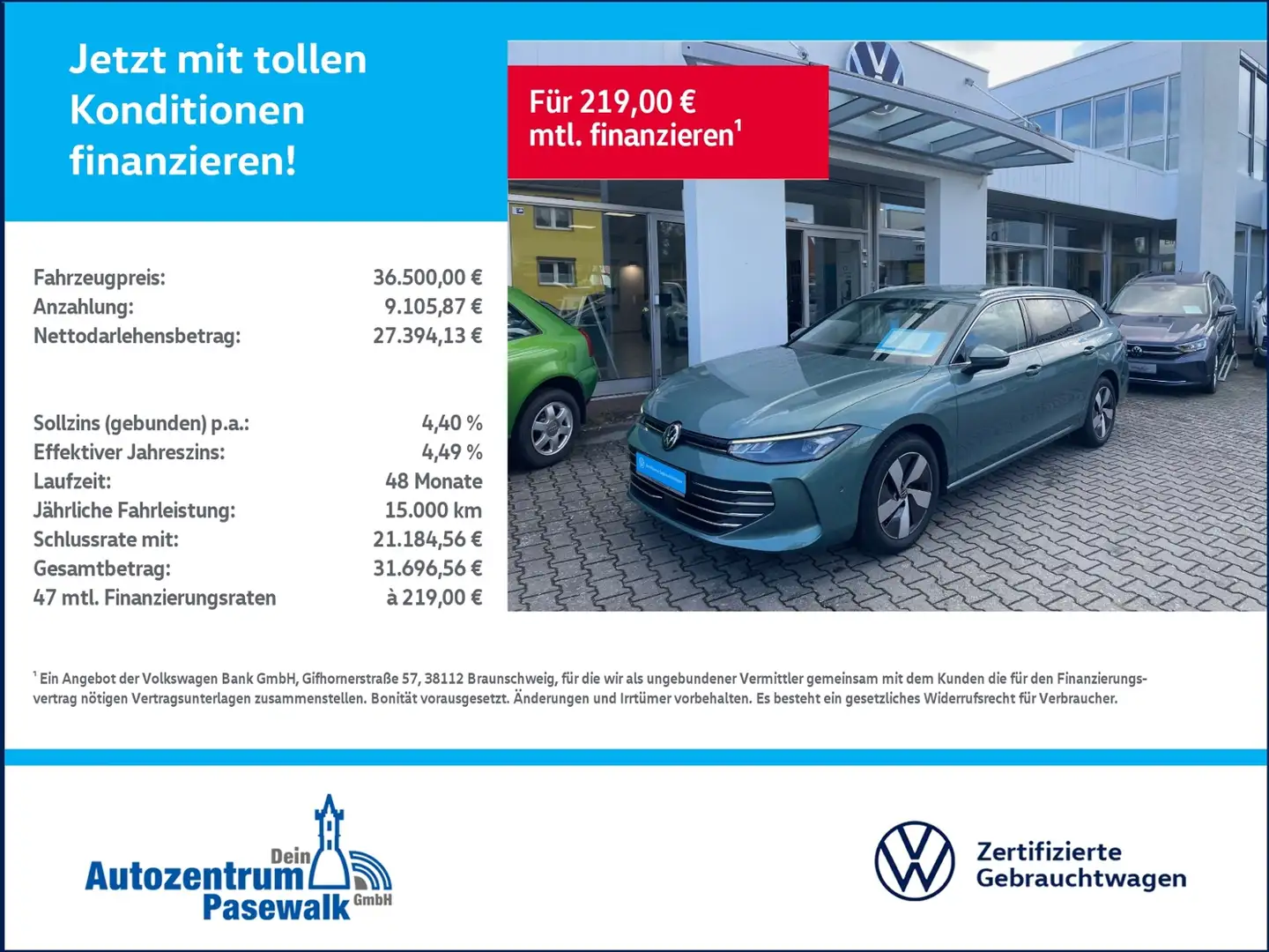 Volkswagen Passat Variant CJ 2.0 TDI DSG Business Grün - 1