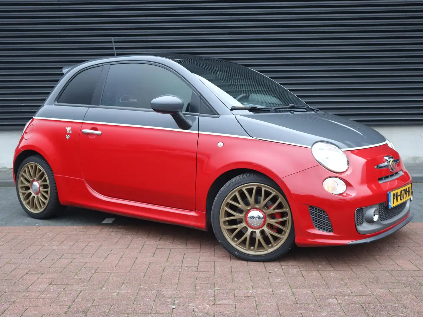 Fiat 500 Abarth 1.4 T-Jet Turismo | Airco | Leder | PDC | Bluetoot Piros - 2
