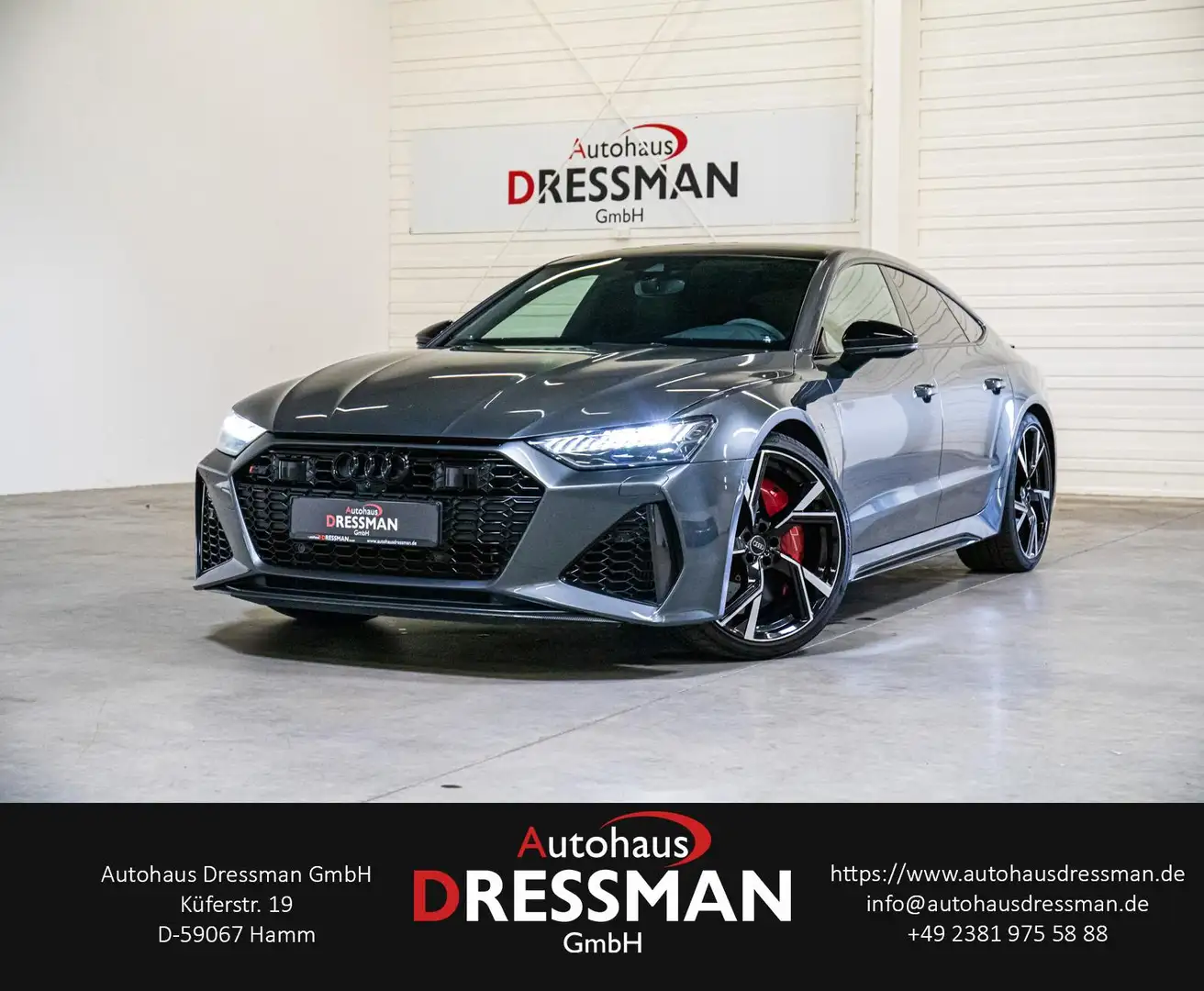Audi RS7 CARBON B&O-AD PANO MATRIX ACC 360° HuD NACHT siva - 1
