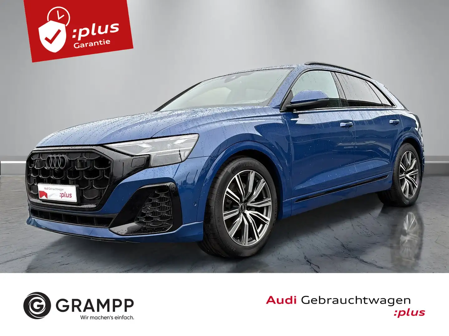 Audi Q8 55 TFSI +S-LINE+ADAPAIR+AHK+360°+OPTIK+MATRIX Blau - 1