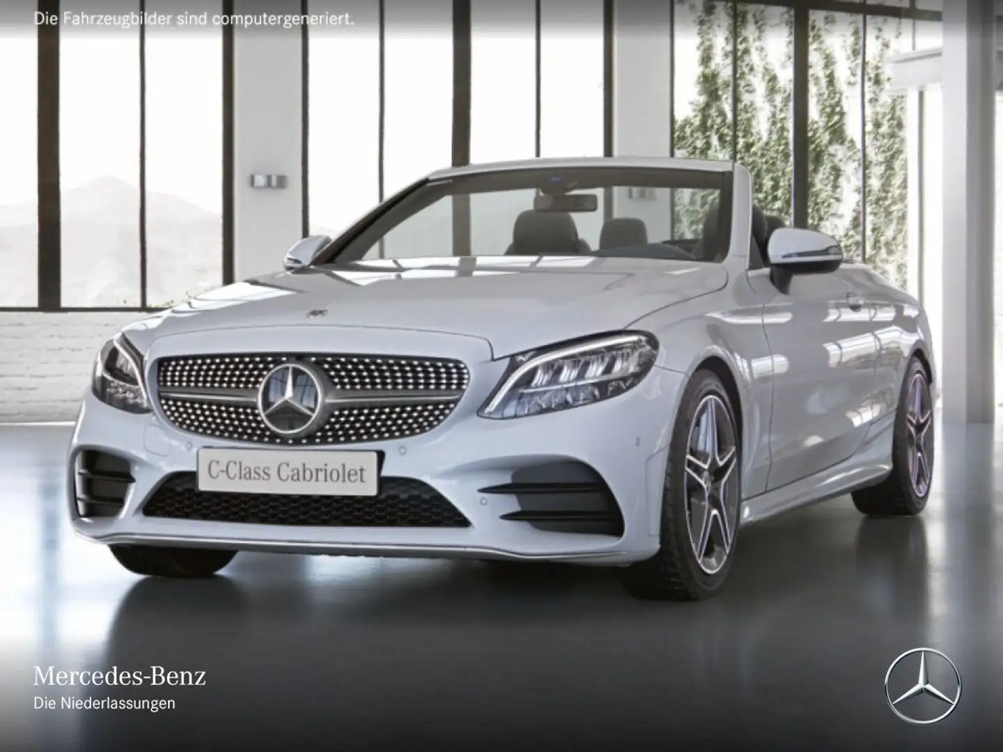 Mercedes-Benz C 180 Cabrio AMG+KAMERA+KEYLESS+9G Weiß - 2