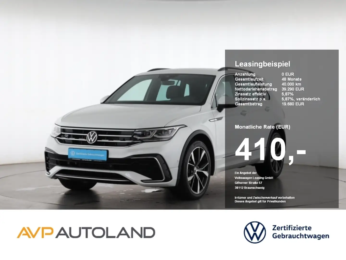 Volkswagen Tiguan 2.0 TSI DSG 4MOTION R-Line | AHK | LED | Weiß - 1
