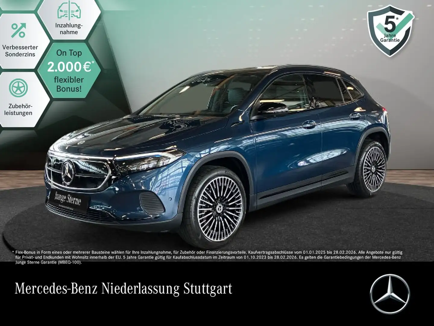 Mercedes-Benz EQA 250 ELECTRICART+NIGHT+20"+PLUS-PAKET+360+SPUR Bleu - 1
