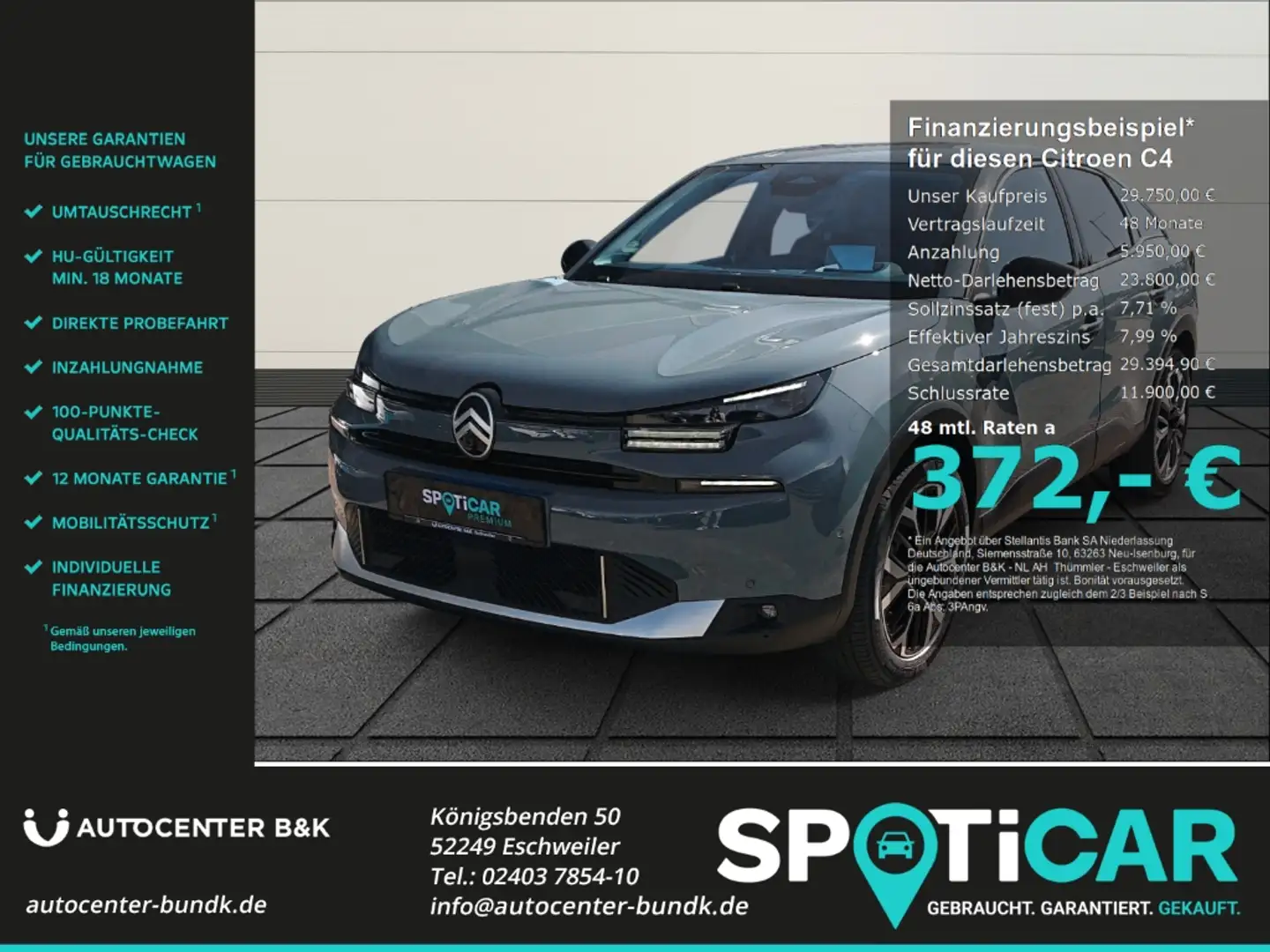 Citroen C4 Benziner 130 Automatik MAX Winter-P. Techno-P. Grün - 1