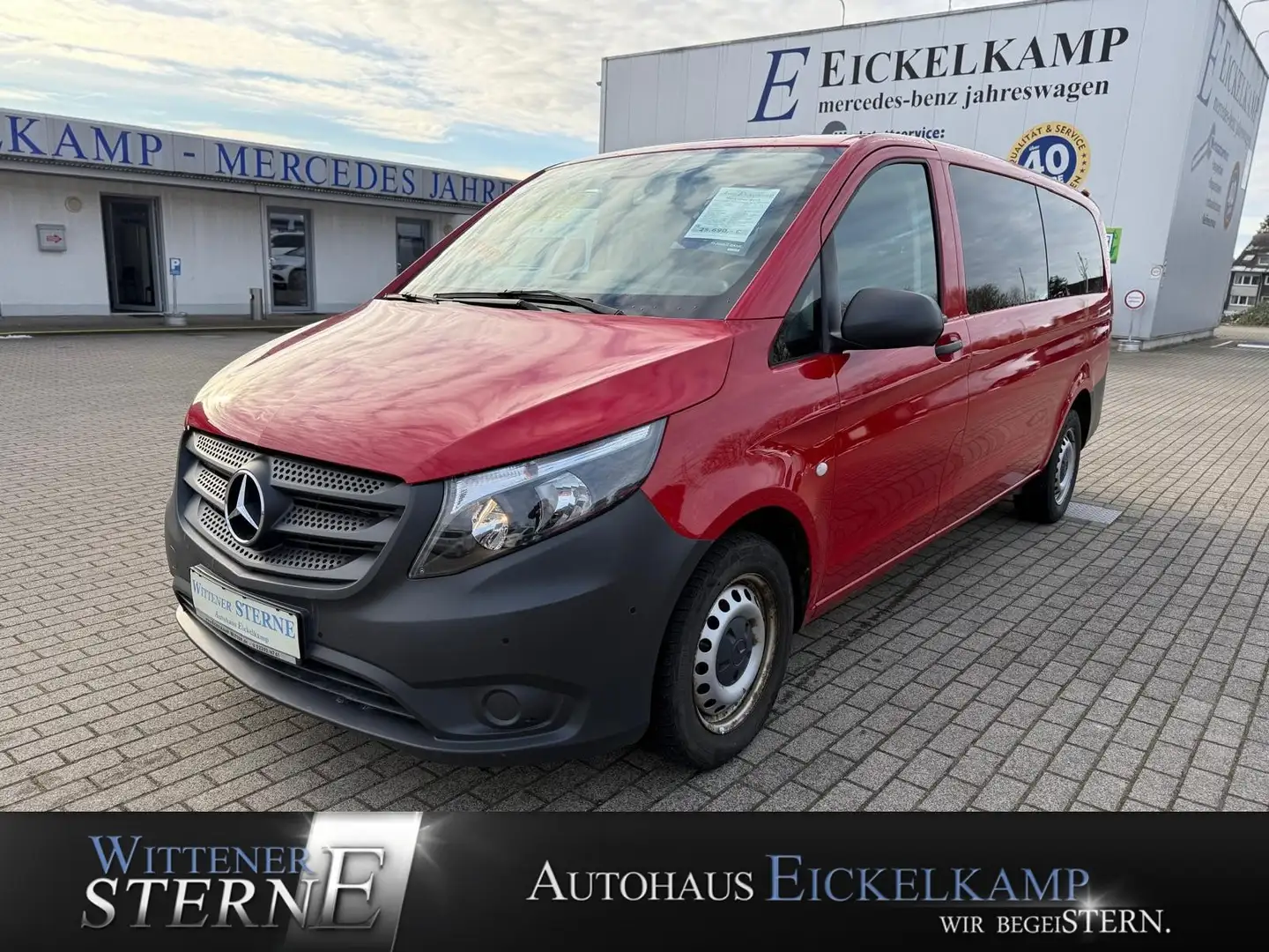 Mercedes-Benz Vito 110 BT Tourer Base extralang 2-9 SITZER PTS 2xKLIM Rood - 1