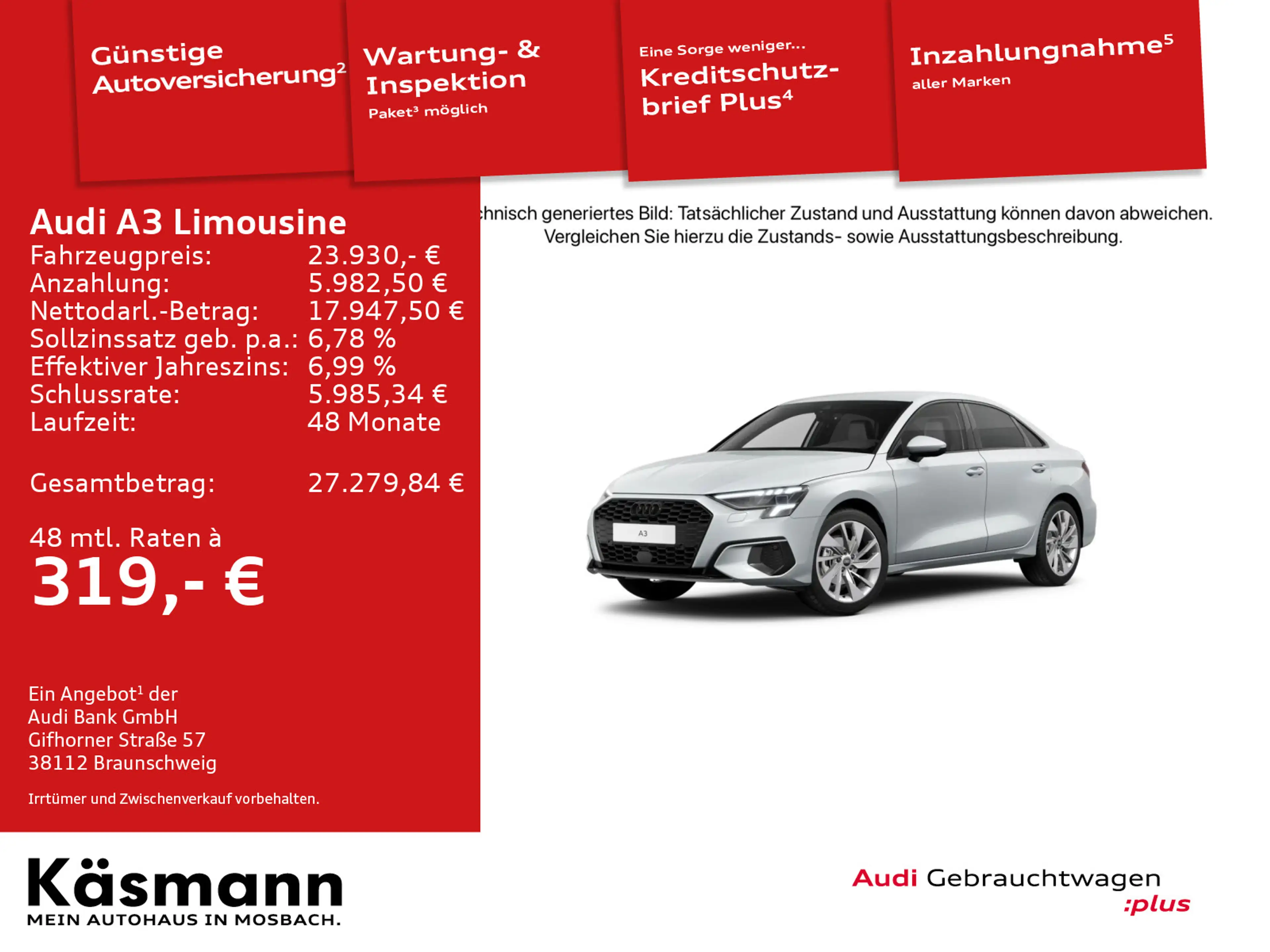 Audi A3 advanced 35TDI S-line LED NAV KAM — photo 2