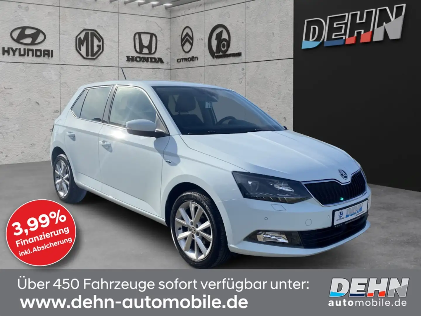 Skoda Fabia 1.0 TSI Clever Navi SHZ PDC Carplay Klimaaut Weiß - 1
