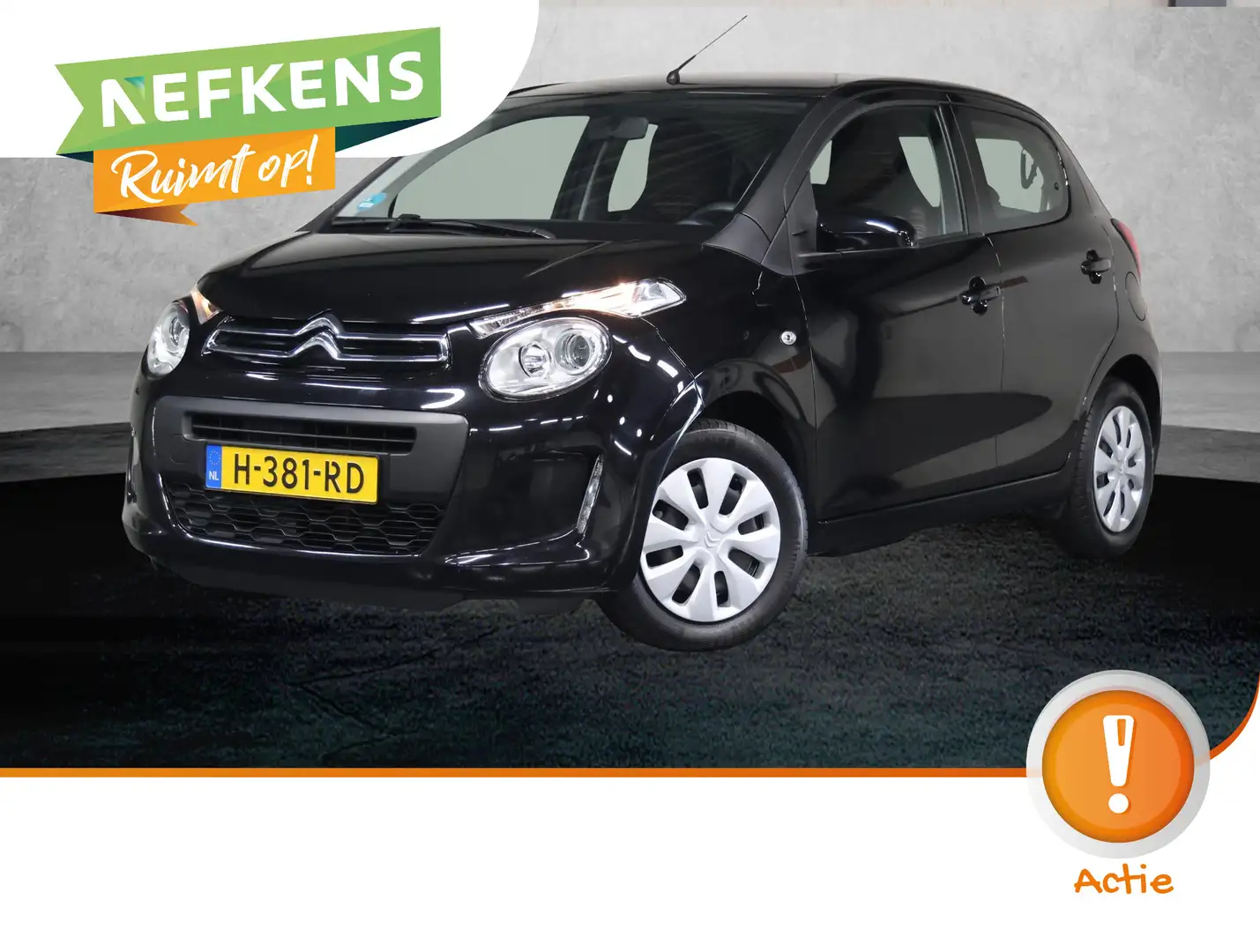 Citroen C1 1.0 VTi Feel | AppleCarplay/AndroidAuto | Airco | Zwart - 1