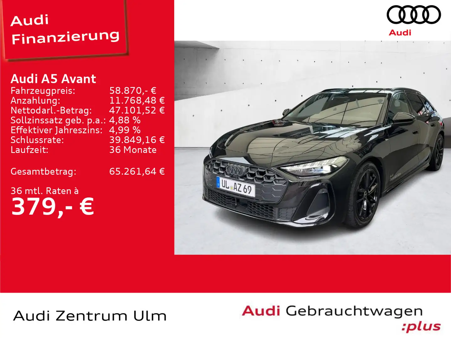 Audi A5 S-Line Black TFSI quattro 19 AHK TECH Schwarz - 1