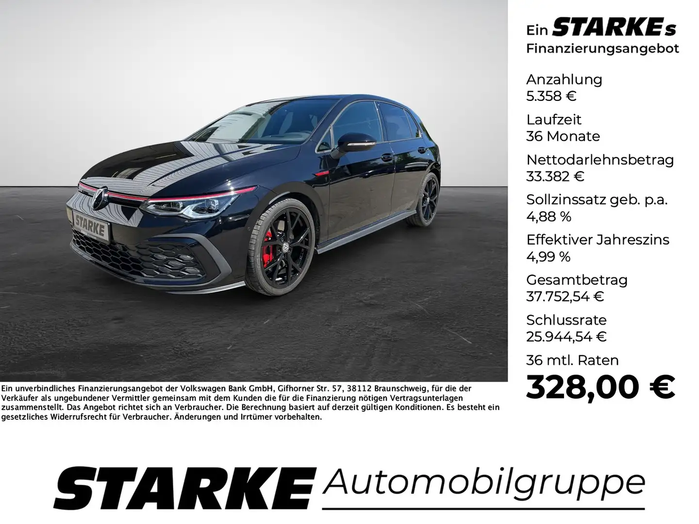 Volkswagen Golf GTI 2.0 TSI DSG Schwarz - 1