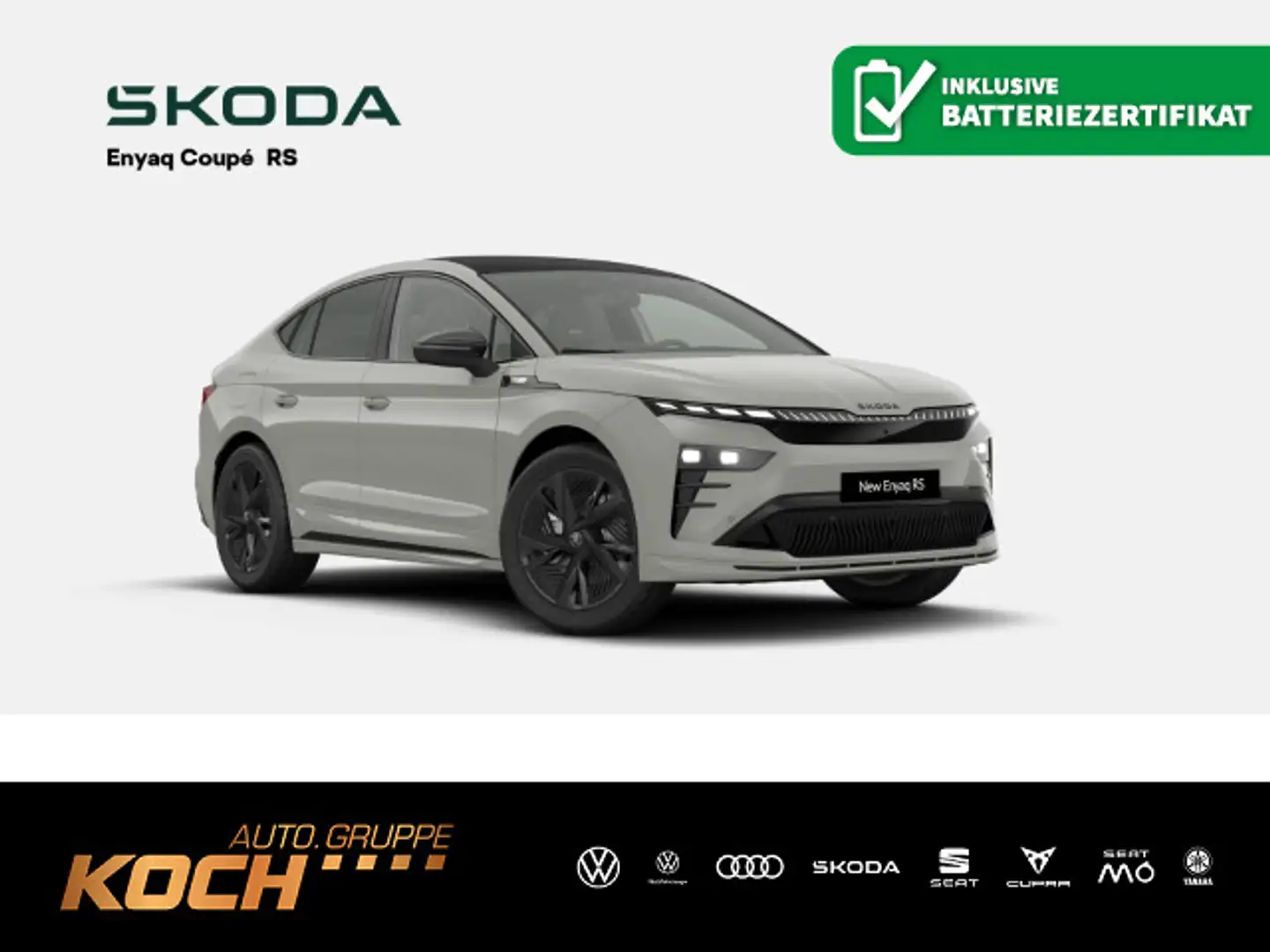 Skoda Enyaq RS*NAVI*PANODACH*MATRIX-LED*360°KAM*AHK* Gris - 1