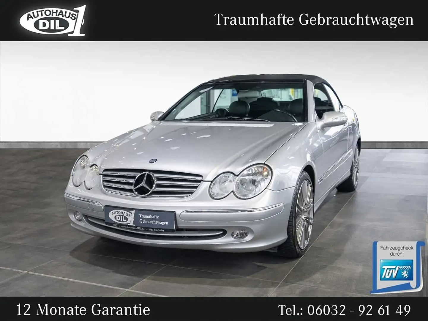 Mercedes-Benz CLK 200 K*CABRIO*TÜV NEU* *SCHECKHEFT*KLIMA*SHZ* Silber - 1