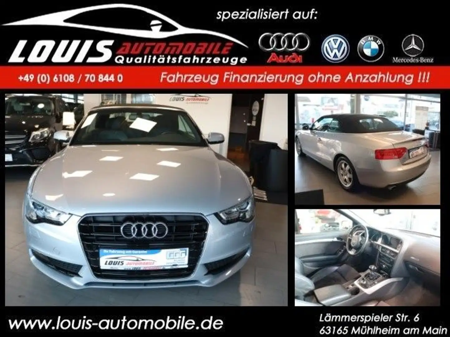 Audi A5 Cabriolet 1.8 TFSI Sports./Leder/Navi/SHZ Silber - 1