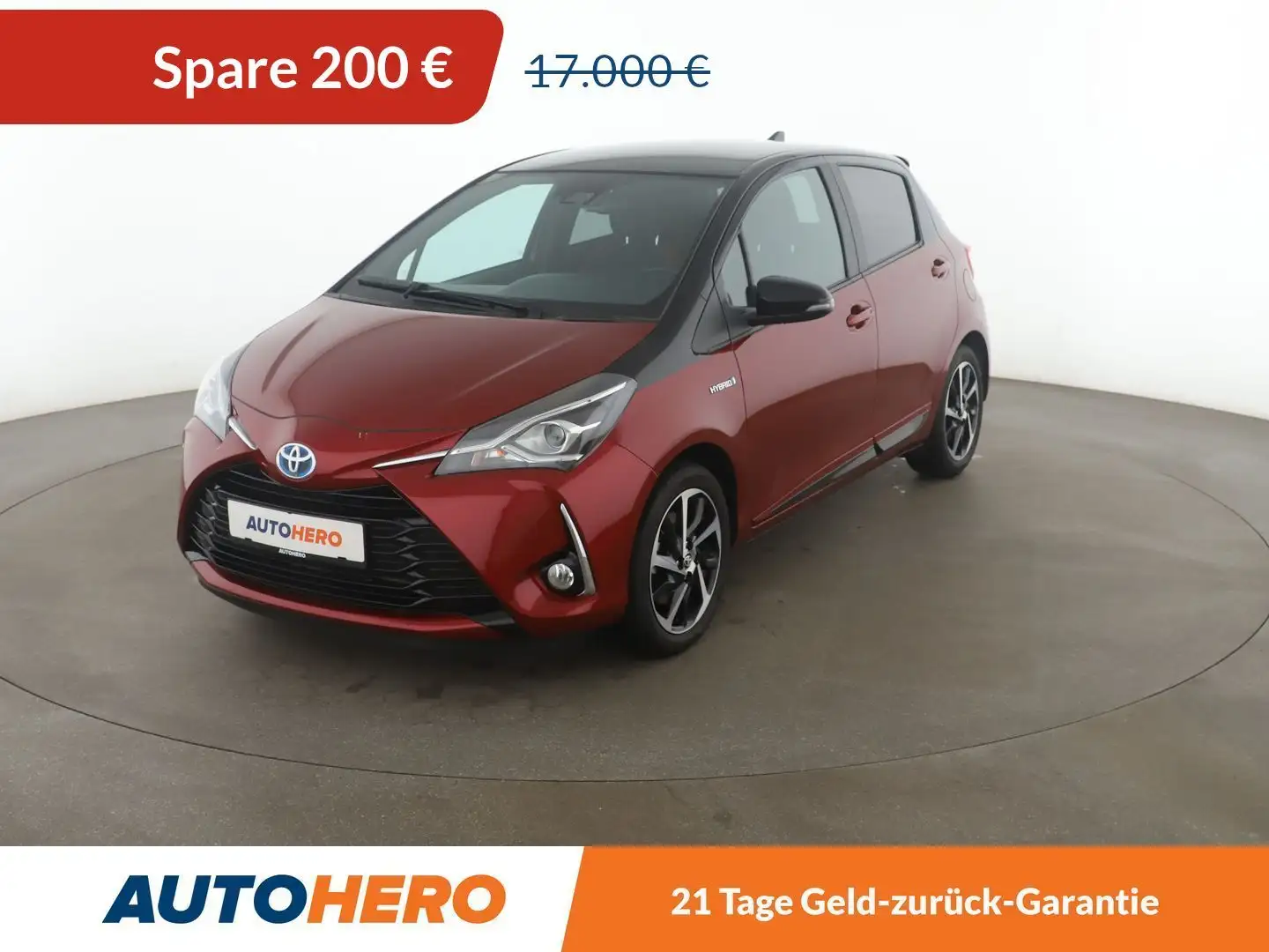 Toyota Yaris 1.5 Hybrid Style Selection Aut.*CAM*TEMPO*FERN*ALU Rot - 1