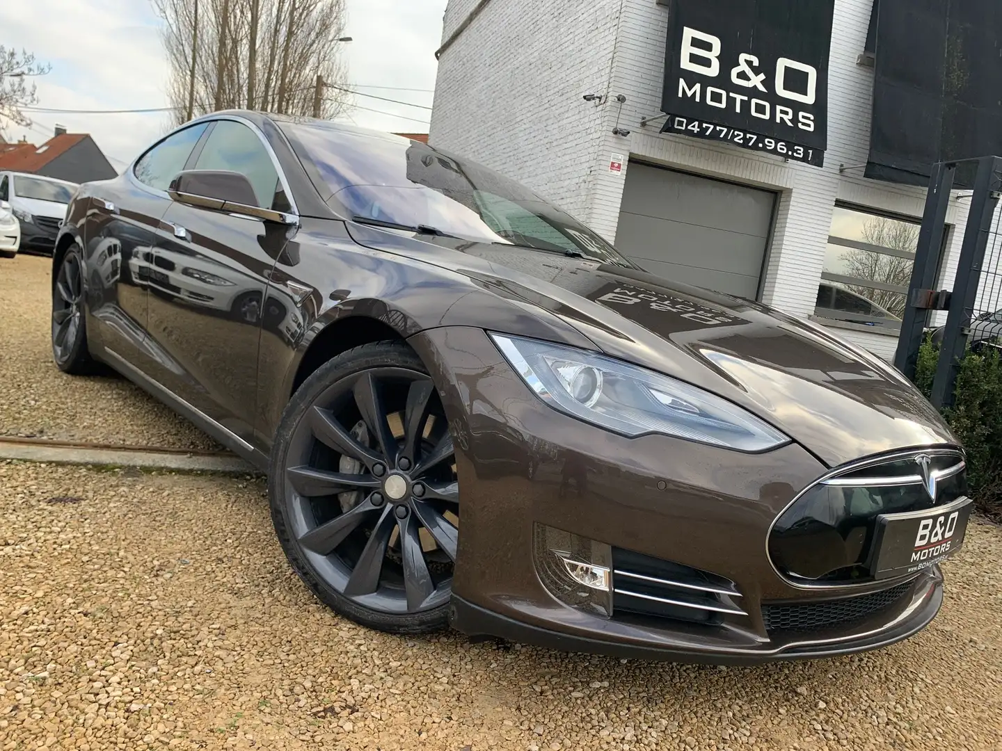 Tesla Model S S P85  Performance, levenslang FREE SUPERCHARGER Brown - 1