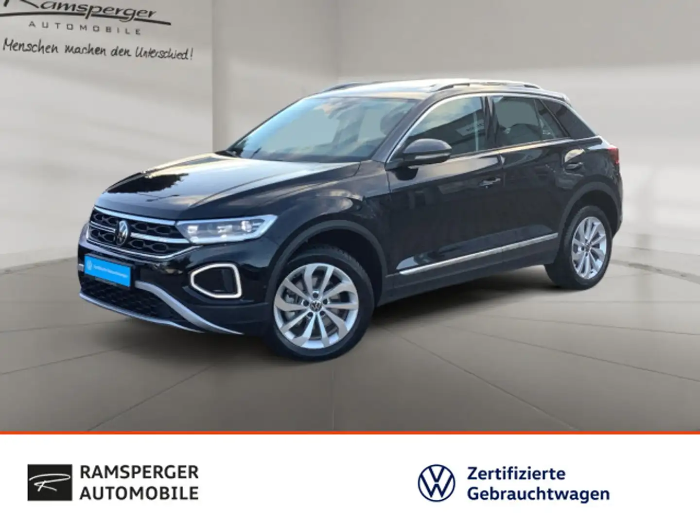 Volkswagen T-Roc 2.0 TDI DSG Style AHK ACC Navi Pano LED PD Schwarz - 1